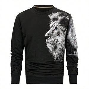 Sweatshirts surdimensionnés pour hommes Sweat à capuche imprimé à manches longues Sweat en coton Hip Hop Tees Sports Top Vêtements pour hommes - Product Image 1