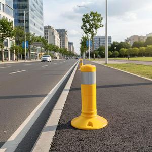 Yellow 10pc Reflective Delineator <b>Posts</b> 30x8cm Flexible PVC Roadway Safety Bollards - Product Image 2