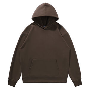 Sudaderas con capucha de peso pesado para hombre personalizadas al por mayor 380 gramos poliéster algodón liso teñido para la temporada de invierno de gran tamaño 380 gramos personalizadas - Product Image 1