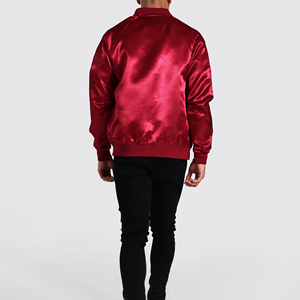 Chaqueta de Satén de Alta Calidad para Hombre, Chaqueta Bomber de Satén con Cuello para Hombre, Chaqueta de Béisbol de Satén para Invierno, Chaqueta de Béisbol de Satén Lisa para Hombre - Product Image 3