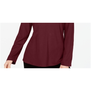 Top Invernale da Donna Charter Club con Stampa e Collo Halter, in Cotone Supima Lavorato a Maglia con Decorazione a Bottoni, Colore Vino, Taglia dalla Petite alla XL - Product Image 3