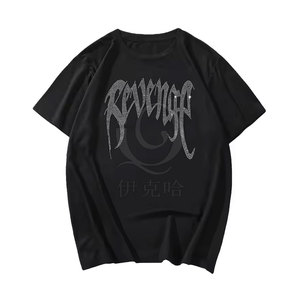 Street Wear Último diseño Hombres Camisetas con diamantes de imitación Color personalizado Tamaño adulto Hombres Camisetas con diamantes de imitación - Product Image 1