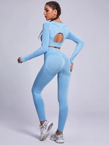 Nouveautés Ensembles 2 pièces de yoga et de course pour femmes vêtements de sport ensembles de fitness et de gymnastique ensembles d'entraînement sans couture pour femmes - Product Image 4