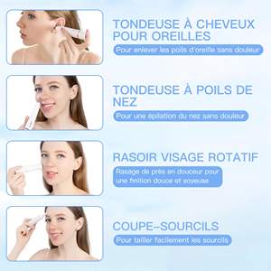 Tondeuse Électrique Rechargeable USB pour Poils du Nez, Rasoir Portable Étanche pour le Soin des Poils du Nez, des Oreilles, des Sourcils, des Lèvres et du Menton des Femmes - Product Image 1
