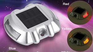 Reflectores solares de carretera, tachuelas solares para carretera, marcadores reflectantes para pavimento, luz LED solar para carretera - Product Image 6
