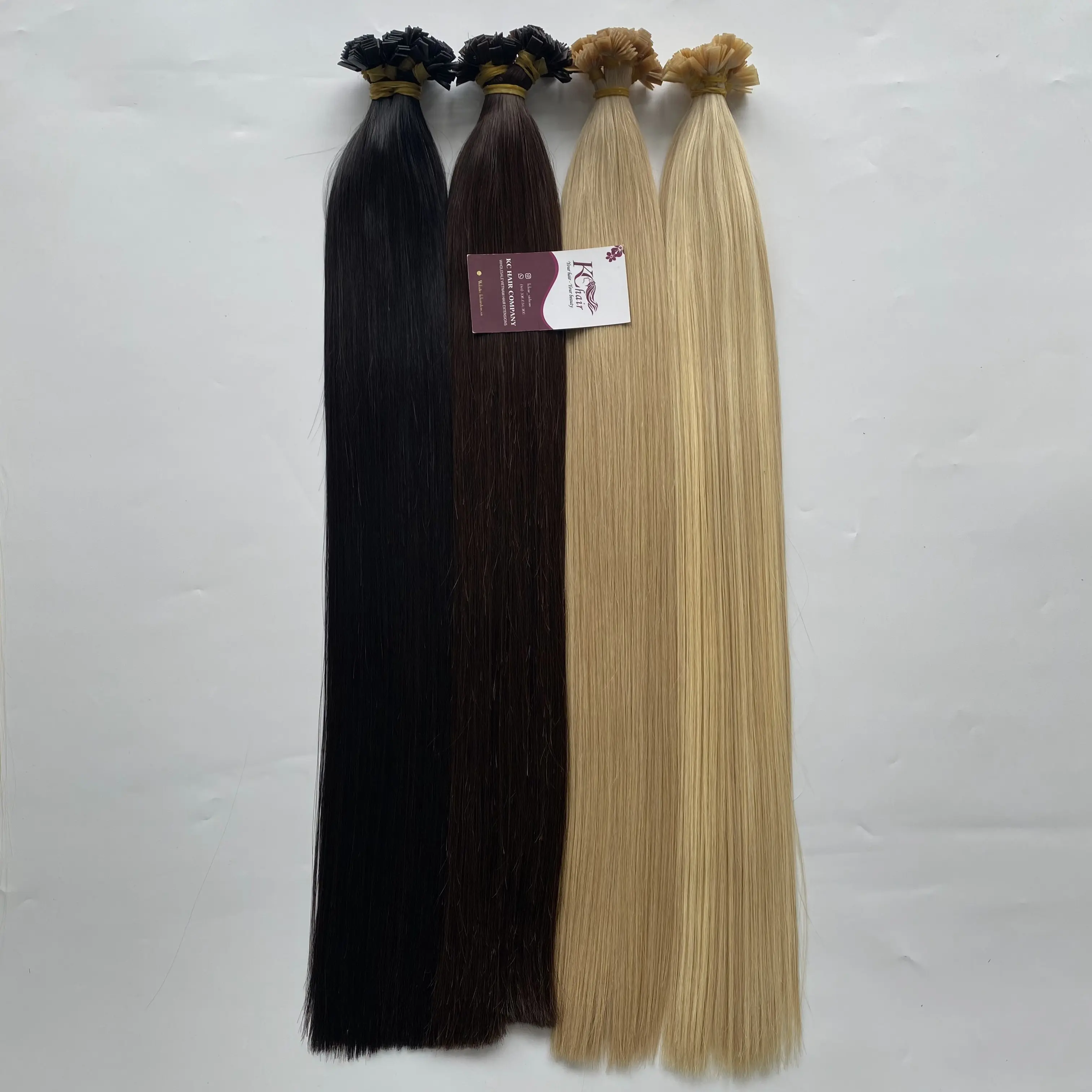 Keratin Flat Tip Hair Extensions Customized Color Unprocessed Vietnamese Raw Remy Human Hair Cheapest Price