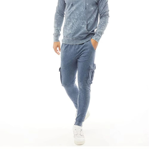 Men Washed Tracksuit Heavyweight Cotton Acid Wash <b>Hoodie</b> And Joggers Set Premium Streetwear Vintage Style Custom Logo Wholesale - Product Image 1