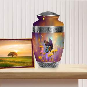 โกศฌฌาปนกิจศพผีเสื้อสำหรับขี้เถ้าของมนุษย์โกศสำหรับผู้ใหญ่เพศชาย - Product Image 4