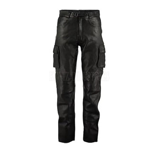 Pantalones Cargo de cuero de moda para hombre, pantalones Cargo de cuero ajustados para hombre, pantalones Cargo de cuero informales cómodos para hombre - Product Image 1