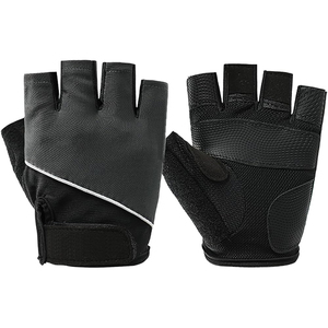CUERO REAL UNISEX HOMBRE MUJER DEDO MENOS CONDUCCIÓN BICICLETA DEPORTE GIMNASIO GUANTES DE CICLISMO - Product Image 5