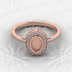 Genuine 925 Solid Sterling Silver High Quality 6x4mm Semi Mount <b>Blank</b> Bezel Setting Halo <b>Ring</b> Breastmilk Keepsake Resin Jewelry - Product Image 2