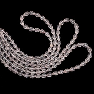 AAA+ Rose Quartz 5x8mm-7x10mm Faceted Teardrop Briolette Beads Natural <b>Pink</b> Quartz Semiprecious Gemstone Drops Beads For Jewelry - Product Image 2