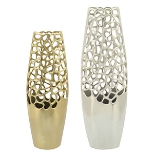 Modern Design Metal Plated <b>Table</b> <b>Vase</b> Shiny Polished New Arrival Living Room Interior Decoration Top-Notch Tabletop <b>Vases</b> - Product Image 1