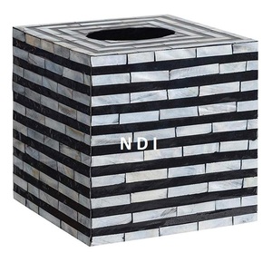 Boîte de rangement pour serviettes en os incrusté, très vendue, personnalisable, pour décoration de table de café, cantine et restaurant - Product Image 3