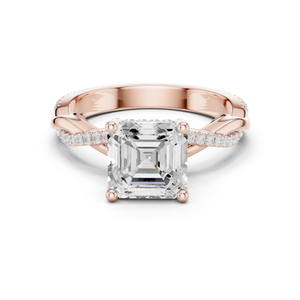 Bague ouverte torsadée en or véritable 14 carats pour femme - Product Image 2