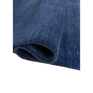 Alfombra Rectangular Azul Sthir Hecha a Mano con Lana, Bambú y Seda, Decoración para el Hogar, Diseño Abstracto con Técnica de Patchwork y Viscosa - Product Image 2