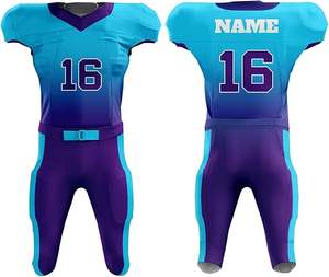 Conjunto de Uniforme de Fútbol Americano Transpirable que Absorbe la Humedad, Manga Corta, Unisex, Proveedor Mayorista - Product Image 3