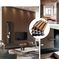 Panneau mural acoustique en WPC et lattes de bois, Akupanel décoratif rainuré en placage pour la décoration intérieure résidentielle et commerciale