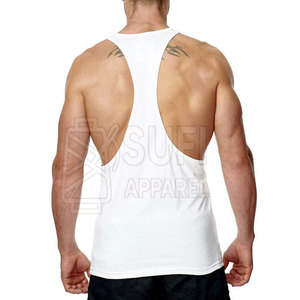 Fitness Clothing Pakistan Made Knitted Casual 100% Cotton O-Neck <b>Stringer</b> Tank Top Plus Size Summer Wear Men Breathable Quick - Product Image 3
