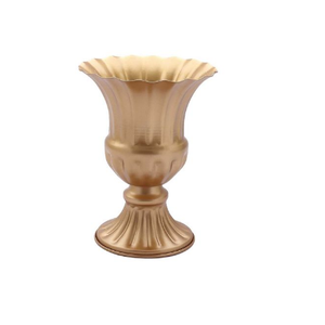 Pot de fleur doré de taille moyenne avec décoration de fête de mariage vase à fleur en métal vintage au meilleur prix - Product Image 4