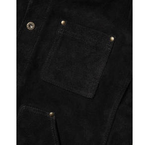 แจ็กเก็ตคาวบอยแฟชั่นไฮสตรีทของผู้ชายทำจากลูกปัดหนังวัวหนังกลับสไตล์ตะวันตกโลโก้ด้านหน้าผลิตตามสั่ง - Product Image 4