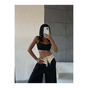 Chain Stitch Corset <b>Elastic</b> Women's <b>Belt</b>, Jacket <b>Belt</b>, Shirt <b>Belt</b>, Dress <b>Belt</b> - Beige - Product Image 6