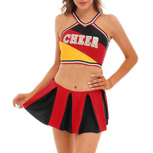 Uniforme de Porristas al por Mayor con Diseño de Última Moda 2025, con Contraste de Color, 100% Poliéster, Secado Rápido, Transpirable, Talla Personalizada - Product Image 1