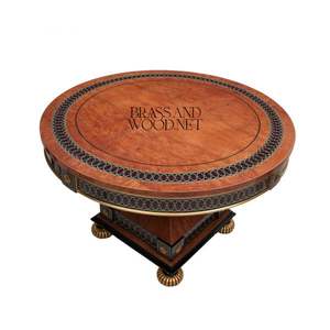 Mesa de Entrada Clásica de Lujo con Diseño de Latón y Madera - Product Image 5