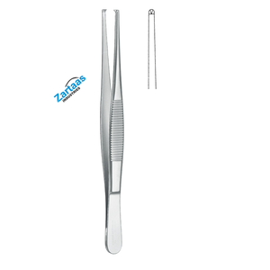 Pinces à tissus en acier inoxydable de haute qualité 1x2 dents 30cm / 12 "Fabricant d'instruments chirurgicaux - Product Image 1