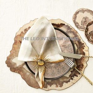 Vente chaude en aluminium métal or et argent nickelé porte-anneau de serviette 3X3X2 pouces maison hôtel cuisine Restaurant Ware - Product Image 6