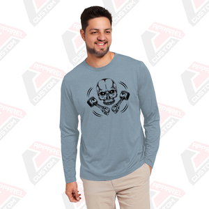 Heritage T-shirt en jersey de coton à manches longues pour homme Appliques de confort d'été écologiques disponibles Styles de velours côtelé batik denim - Product Image 4