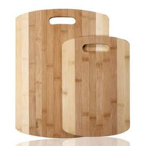 Planche à découper en bois dur naturel avec rainure pour le jus et poignée |   Planche à découper robuste pour la viande et les légumes - Product Image 1