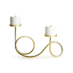 Bougeoir Moon avec plaqué or pour la maison et l'hôtel à faible coût bougeoir doré au design unique pour l'artisanat - Product Image 6