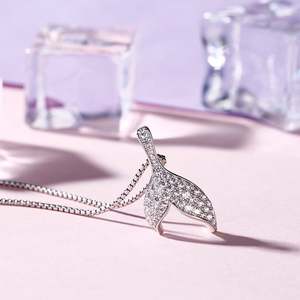 Collier Jeulia « Dansant au clair de lune » en argent sterling avec zircon, motif queue de sirène – Cadeau idéal - Product Image 6