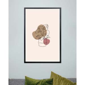 Minimalist Style 60 X 90 cm Wood Decor Black <b>Poster</b> Frame with Plant Pattern - Product Image 5