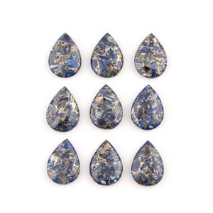Perles de lapis-lazuli naturel lisses en forme de poire de 12x16 mm, quartz cuivre, perles créatives pour la fabrication de bijoux, perles briolette pour boucles d'oreilles, best-seller - Product Image 5