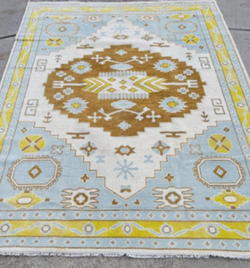 Tapis en laine fine de noeud turc persan multicolore fait à la main ensembles de tapis de taille personnalisable noués indiens vibrants disponibles - Product Image 4
