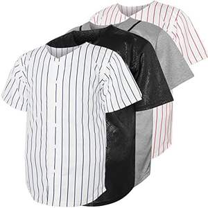 Maillot de baseball pour hommes et femmes, chemises de baseball pour chemise à boutons personnalisée, uniformes de sport hipster hip hop - Product Image 1