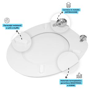 Bianco MDF pesante cerniere in legno universale coprisedile con Tablet vaso accessori da bagno Set di 5 pezzi - Product Image 2