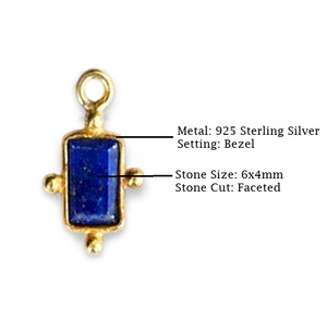 Encantos de ajuste de bisel de piedra lunar melocotón Tecnología de incrustaciones chapadas en oro - Product Image 2