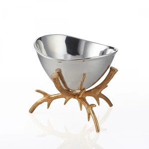 Centro de mesa de comedor de tendencia, cuenco de Metal decorativo hecho a mano con diseño Hexagonal, nuevo cuenco elegante - Product Image 4
