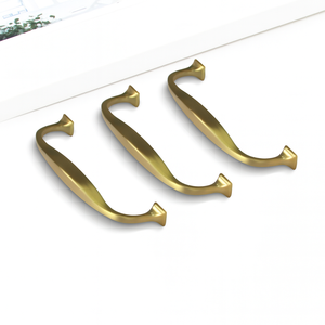 Tirador de Barra Curvo de Aleación de Zinc Neocontemporáneo, Base Cuadrada Duradera y Ecológica para Gabinetes de Cocina, Armarios y Cajones - Product Image 2