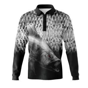 Camisas de Pesca para Hombre de Secado Rápido, Impermeables, de Color Sólido, Transpirables para Exteriores, 100% Poliéster, Precio de Fábrica - Product Image 1