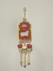 Lotus Cow Floral Wall Hanging Pichwai Art Eco-friendly Back School Halloween School Navidad Año Nuevo Diwali Año Nuevo chino - Product Image 6