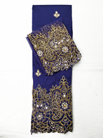 Prix de gros – Foulard africain écologique pour femmes adultes, en soie indienne brute de haute qualité, 5 yards, exporté d'Inde