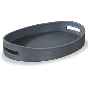 Bandeja de cuero de lujo para servir aperitivos, postres o bebidas en espacios interiores minimalistas contemporáneos - Product Image 4