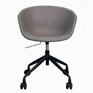 Chaise pivotante réglable moderne GAKH-53PU avec coussin en cuir pour la maison, le bureau ou les salles de conférence, en aluminium et PU durables - Product Image 2