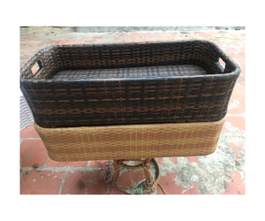 Piscine bali haut de gamme boissons nourriture petit déjeuner plateaux de service plateau flottant en rotin rond pour piscine - Product Image 1