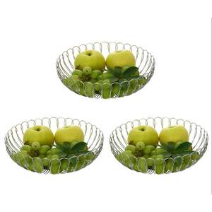 Cesta de frutas metálica, artículo decorativo y práctico para organizar frutas y realzar la estética de la mesa - Product Image 4