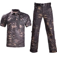 Ensemble d'uniformes de camouflage extérieur respirant pour la chasse et la randonnée Chemises et pantalons en tissu tricoté